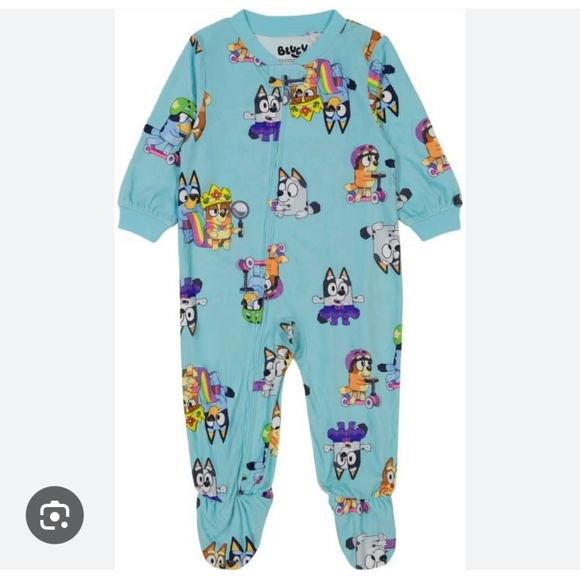 Bluey Toddler One Piece Sleeper Pajamas, Size 3T - Picture 1 of 12